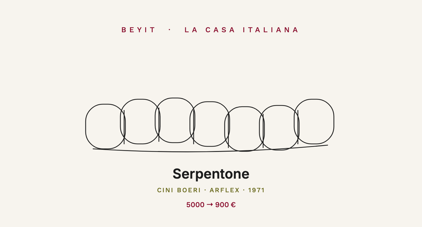 Serpentone — Cini Boeri per Arflex, 1971