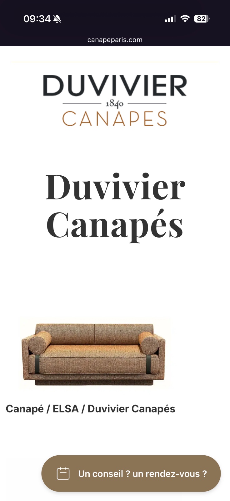 Canapé Parisien Chaleur