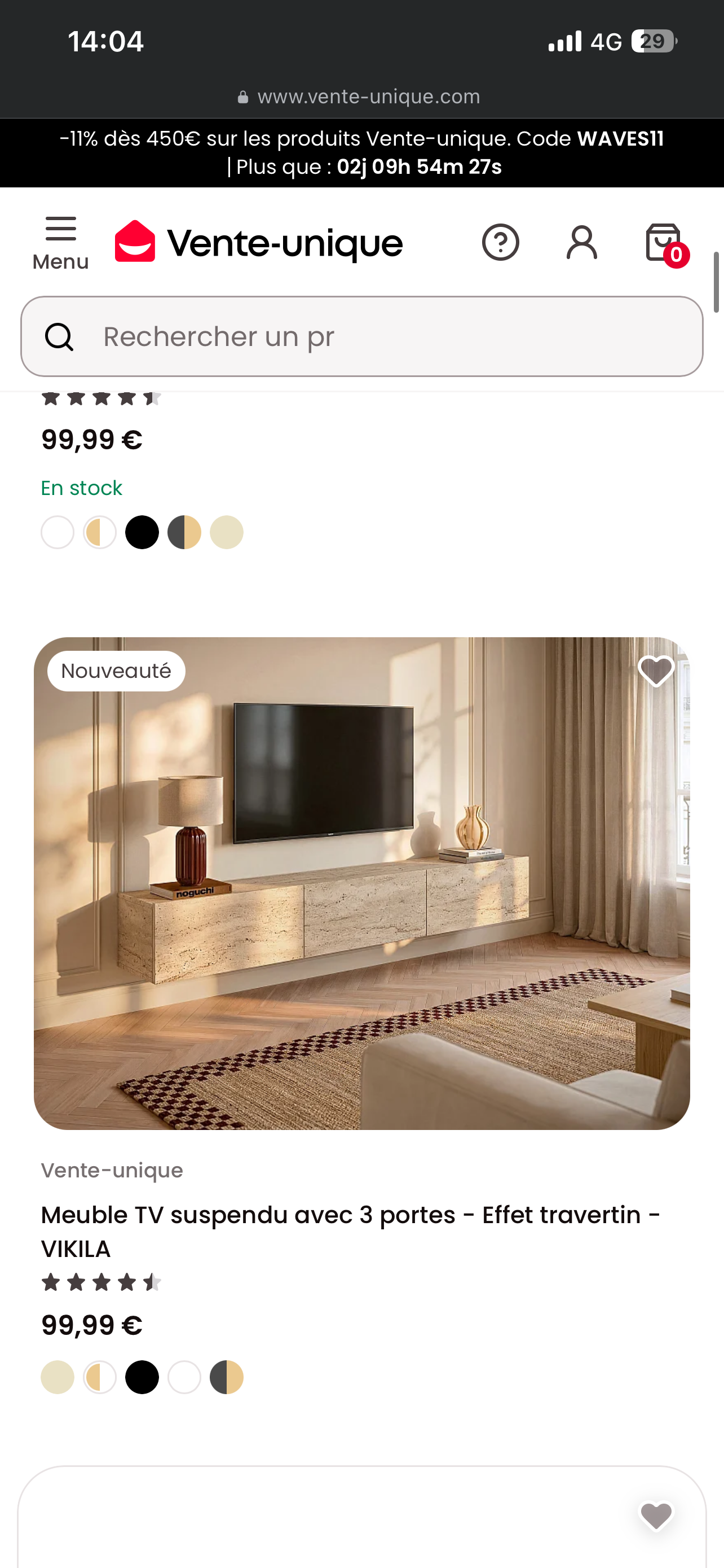 Travertin & Jute Chaud