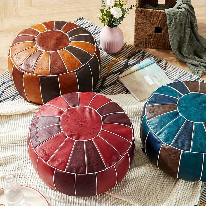 Pouf marocain cuir di Artisan marocain — Beyit