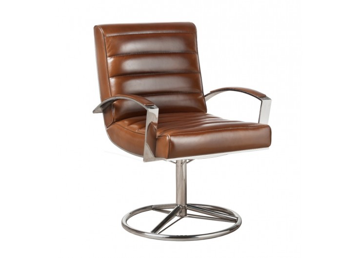 Fauteuil de bureau pivotant en cuir par Style Herman Miller — Beyit
