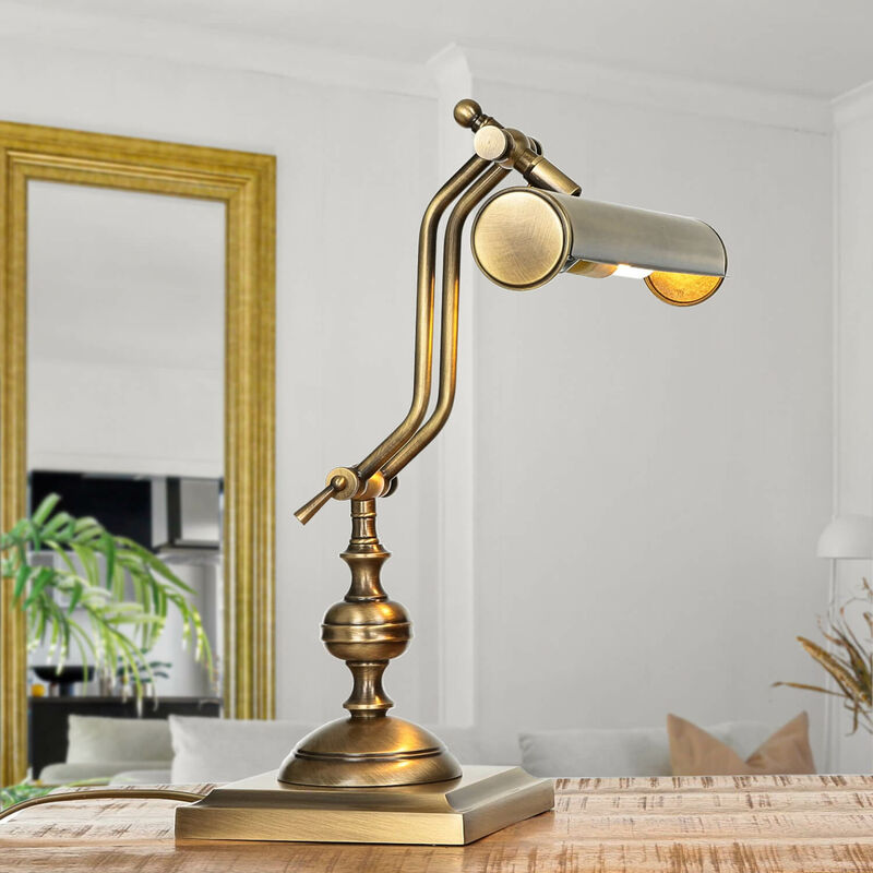 Lampe de bureau articulée laiton par Style Anglepoise — Beyit